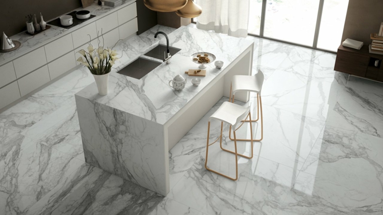 cuisines-luxe-plan de travail-marbre-design moderne