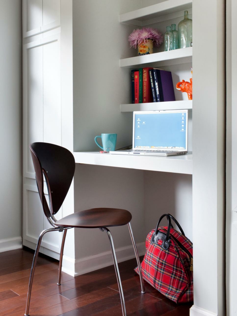 petit bureau simple moderne blanc