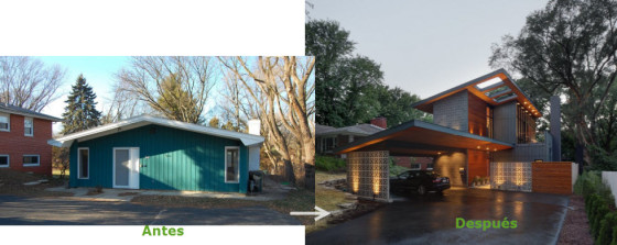 Construction de petite maison avant et après