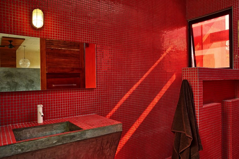 évier de salle de bain design maison mexique idées de béton