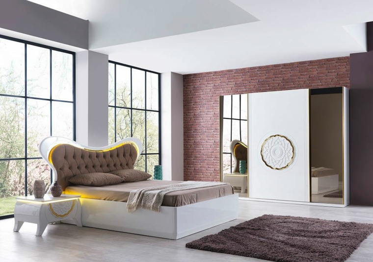détails et plus d'options idées de lit d'éclairage de chambre à coucher moderne