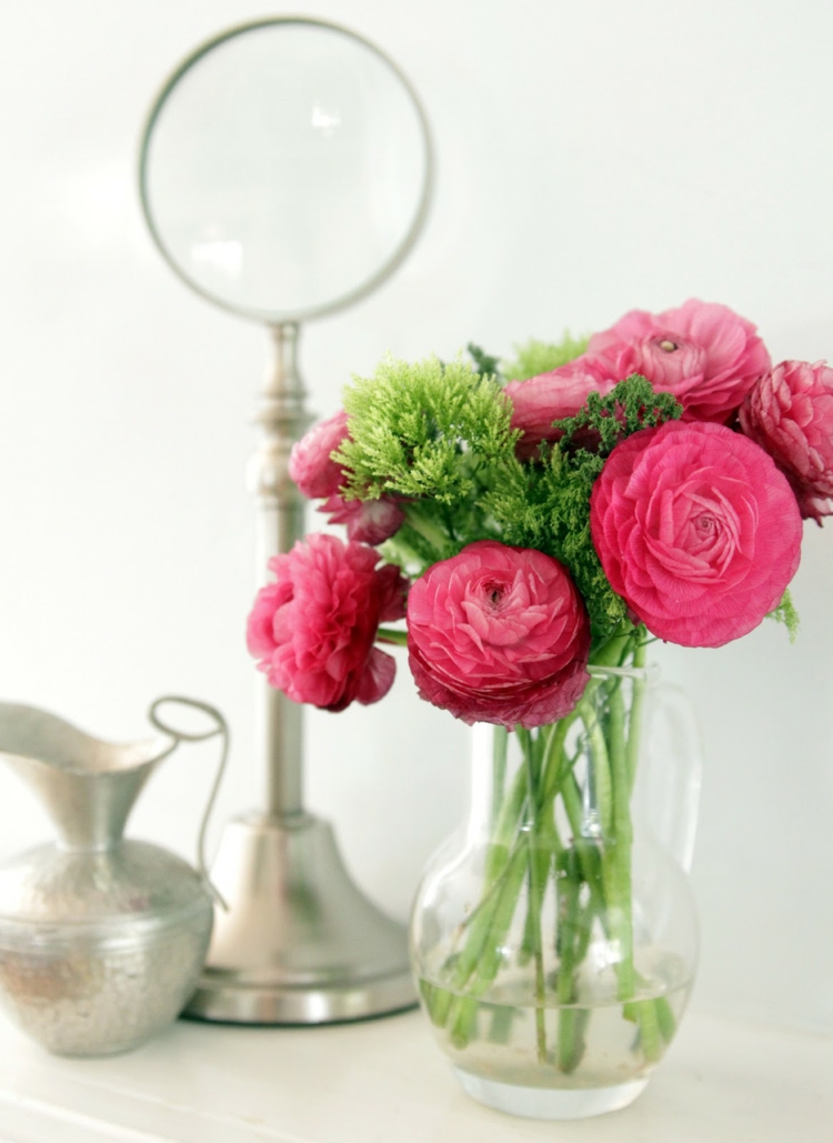 ornements floraux éléments en verre rose
