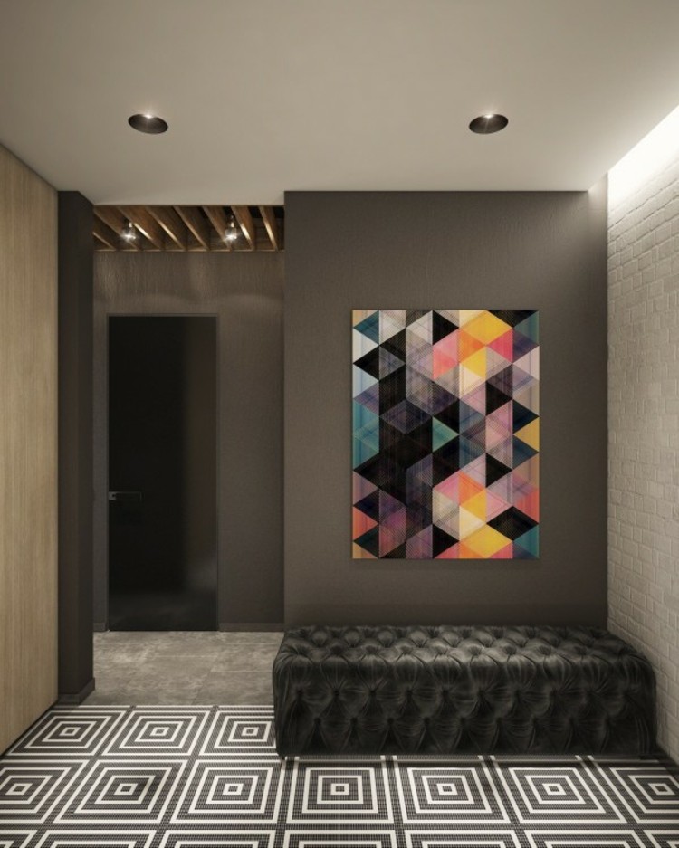 idées décoration d'intérieurs peinture bois géométriques