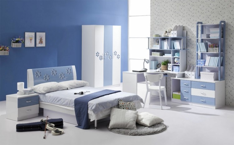 détails bleus idées décorées meubles