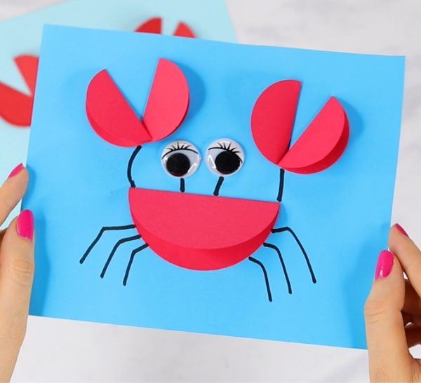 Artisanat d'été facile pour les enfants crabe 