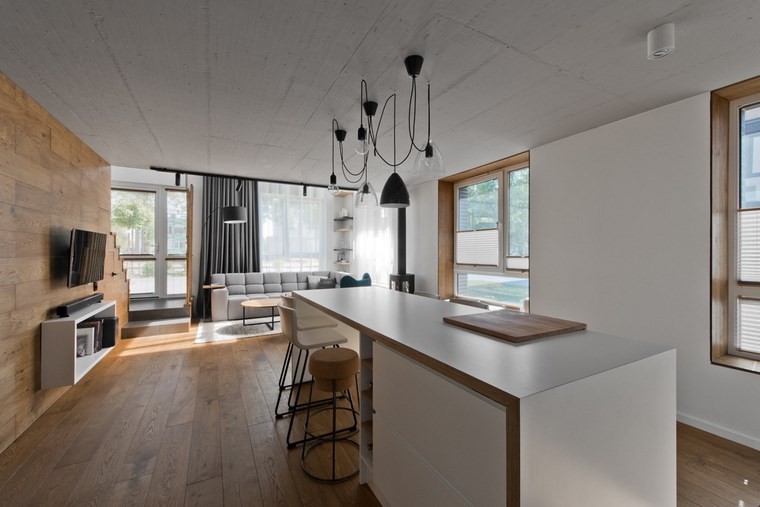 Idées de lampes suspendues de cuisine de style scandinave design d'intérieur