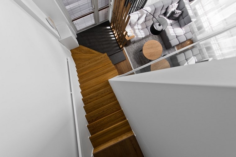 design d'intérieur salon de style scandinave escalier en bois de belles idées