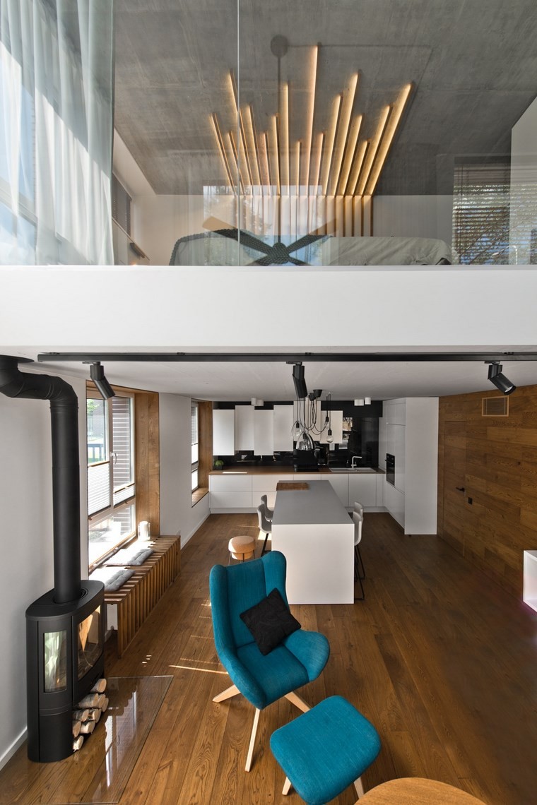 idées de lambris de bois de salon de style scandinave de design d'intérieur
