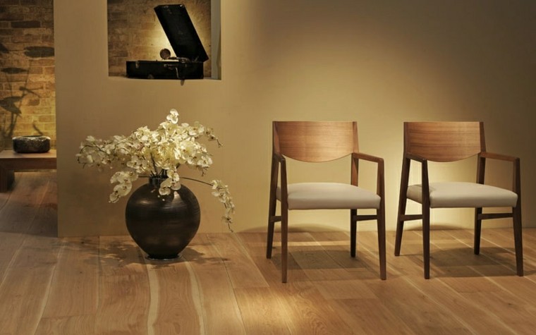 Planchers en bois intérieurs en fer forgé minimaliste moderne