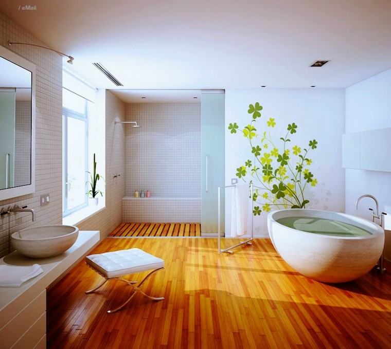 idées de salle de bain design spécial jaune