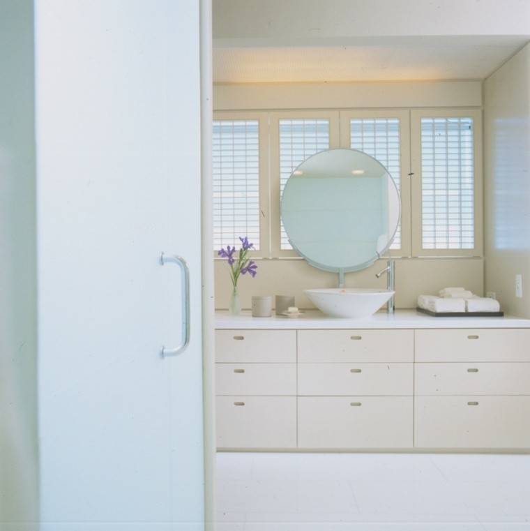 commodes de miroir de salle de bain design blanc