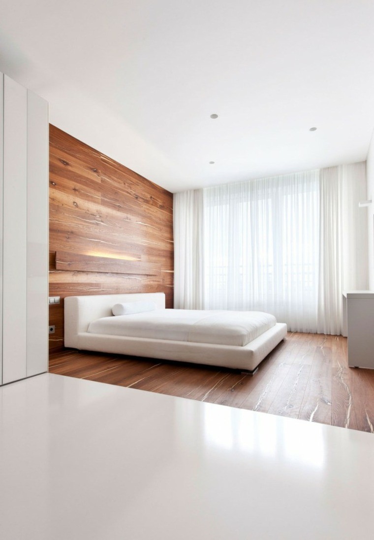mur de plancher en bois blanc design