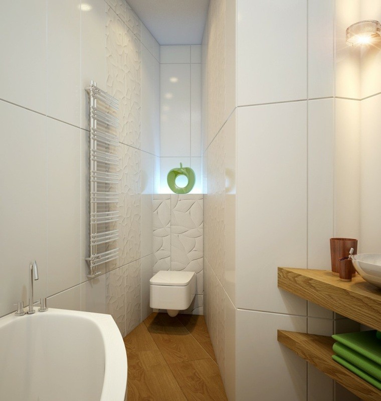 lavabo vert de salle de bain plancher de bois