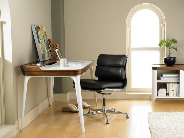 fauteuil de bureau minimaliste en cuir