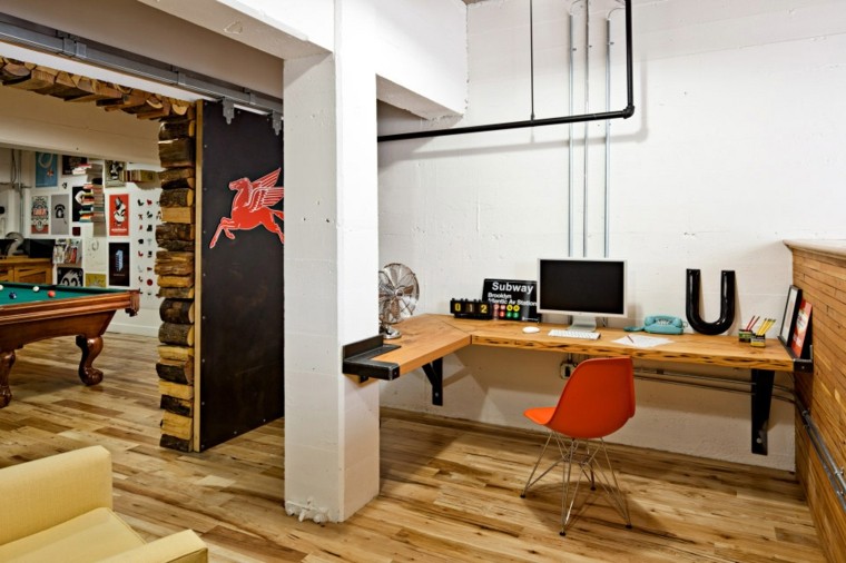 bureau de travail design bois