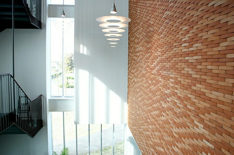 idées de maison moderne de petit mur original de brique
