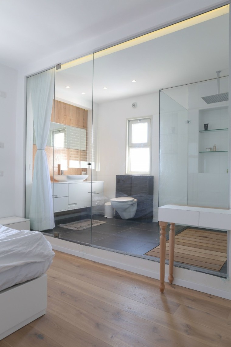 salle de bain design mamapra verre mur de la chambre en bois