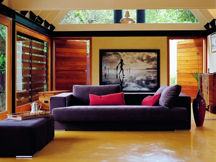 canapé de porte en bois intérieur moderne
