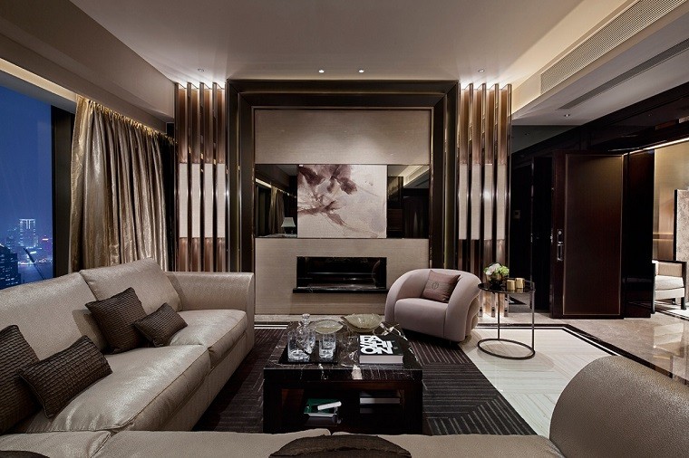 grand canapé beige de salon design