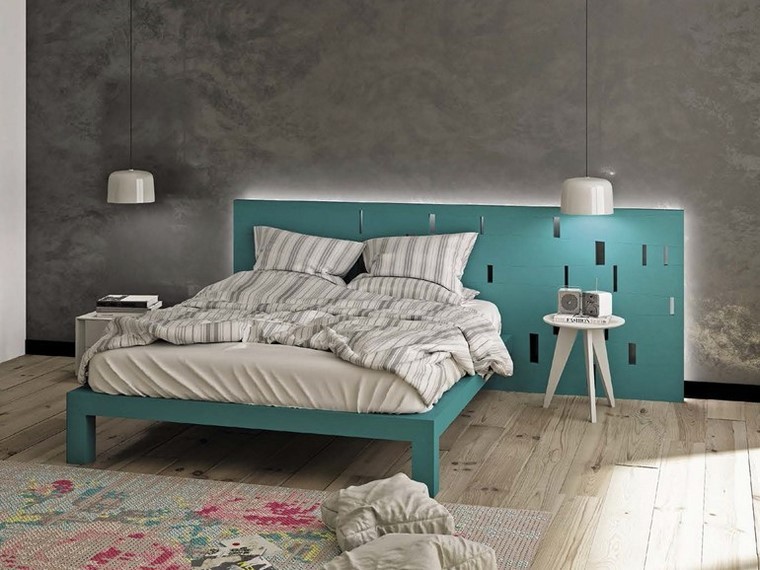lit en bois bleu belle idées de tapis de chambre à coucher