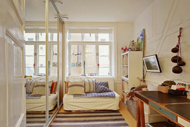Idées de miroirs de petite chambre design scandinave