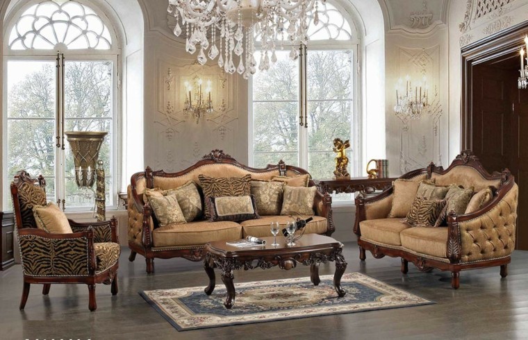 idées de meubles de salon de style victorien élégant classique