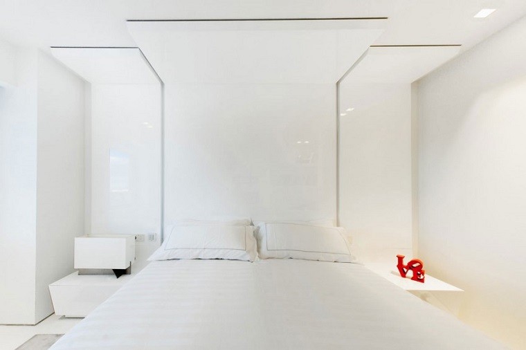 lit de tête de lit penthouse blanc