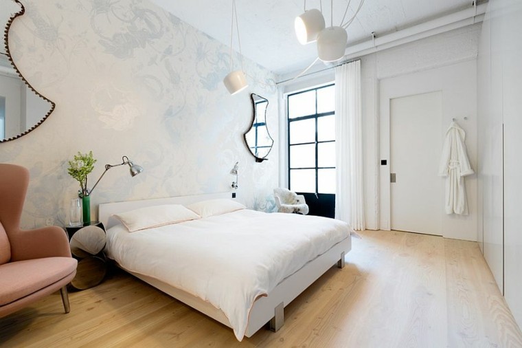 beauté délicate chambre blanche design scandinave moderne