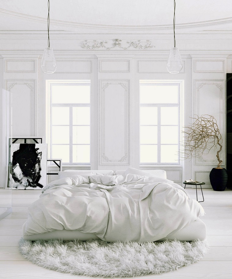 chambre à coucher design scandinave spacieux lumineux moderne
