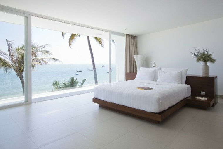 Идеи за спална соба со поглед на океанот