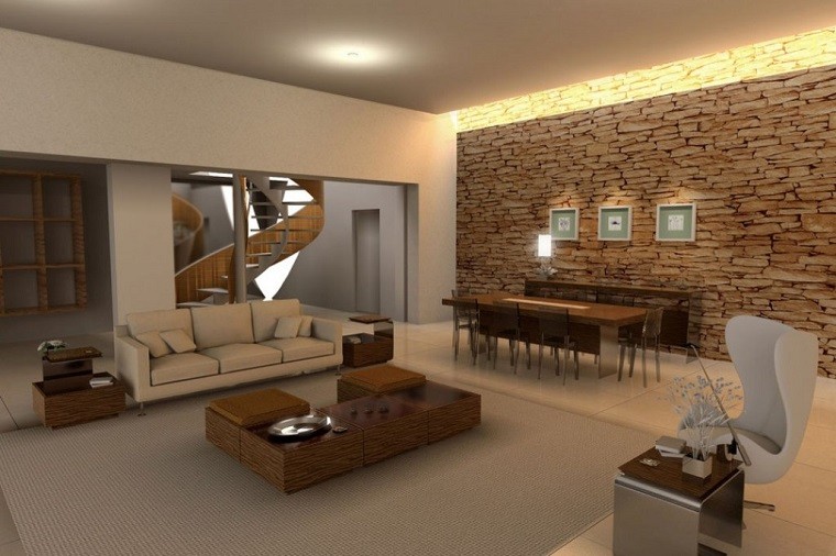 salon design de luxe conception de poux de mur