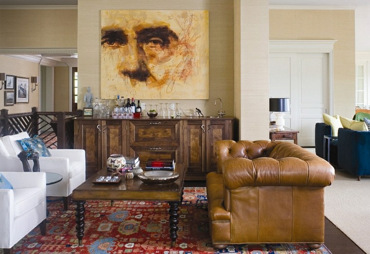 designový obývací pokoj chester box sofa