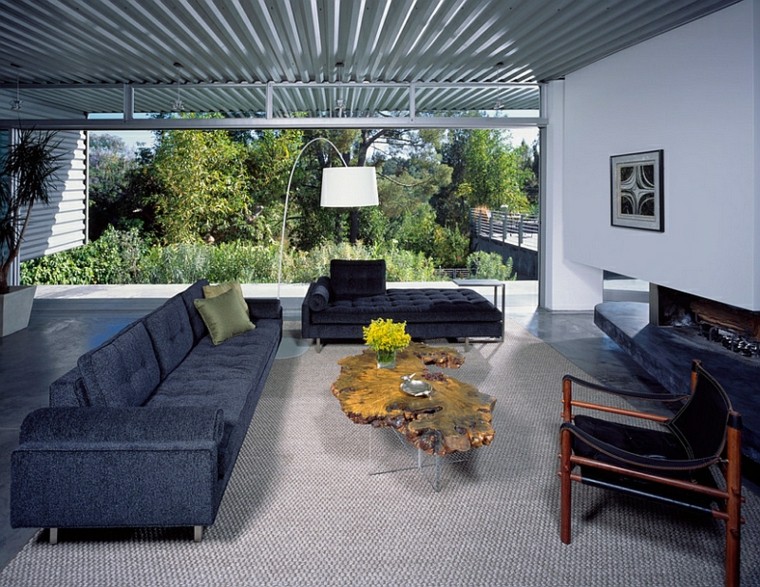 Moderní mužská dekorace dřevěný obývací pokoj
