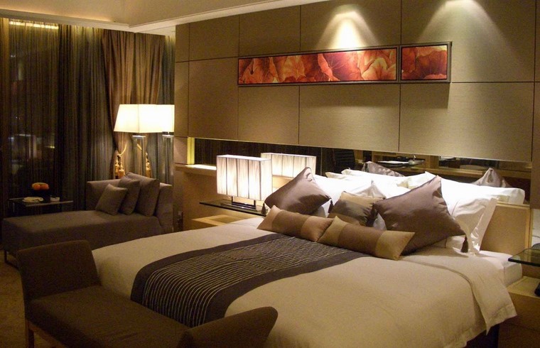 meubles chambre lit reposant confortable repos