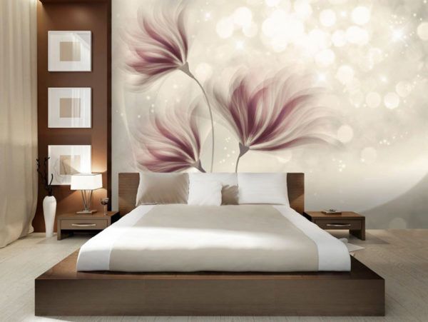 Décorez une chambre avec une peinture murale de fleurs 