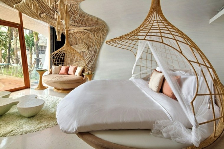 lits originaux décorations plafond forme ronde moderne