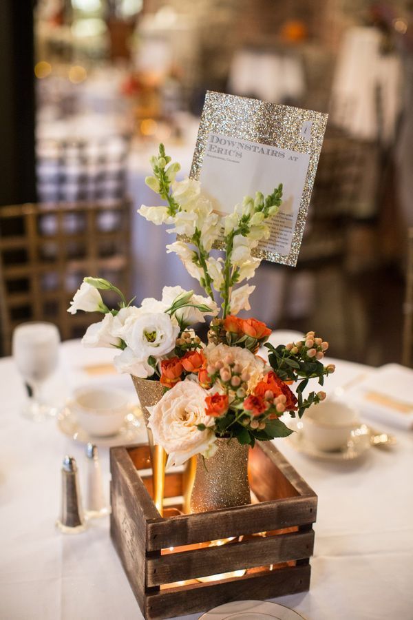 Centre de table en bois pour centre de table de mariage 