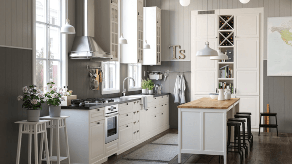 15 petites cuisines avec îlot 2021 2022 cuisine IKEA blanche 
