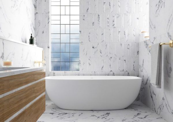 Carrelage pour salles de bain modernes 2021 2022 que choisir modèle AURA design imprimé 