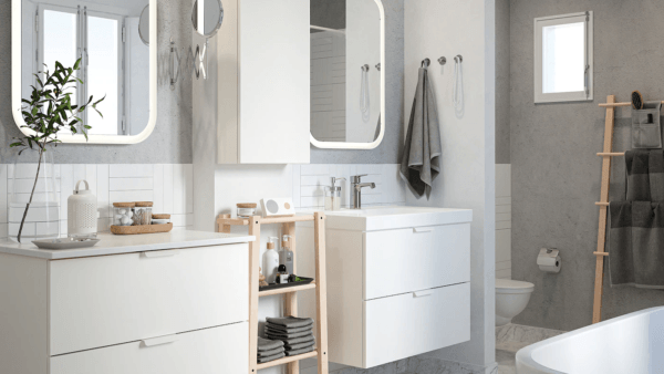 15 salles de bains modernes avec douche 2021 2022 Armoire flottante IKEA BATHROOM 