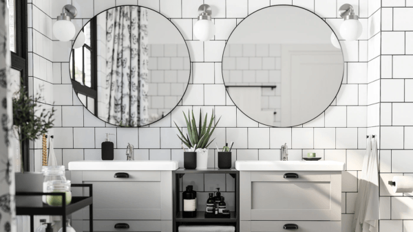 15 salles de bains modernes avec douche 2021 2022 Miroir IKEA BATHROOM 