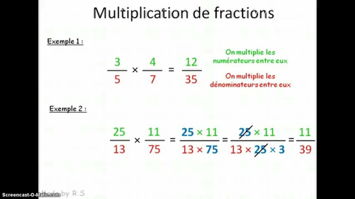 Comment simplifier une fraction en la multipliant ?