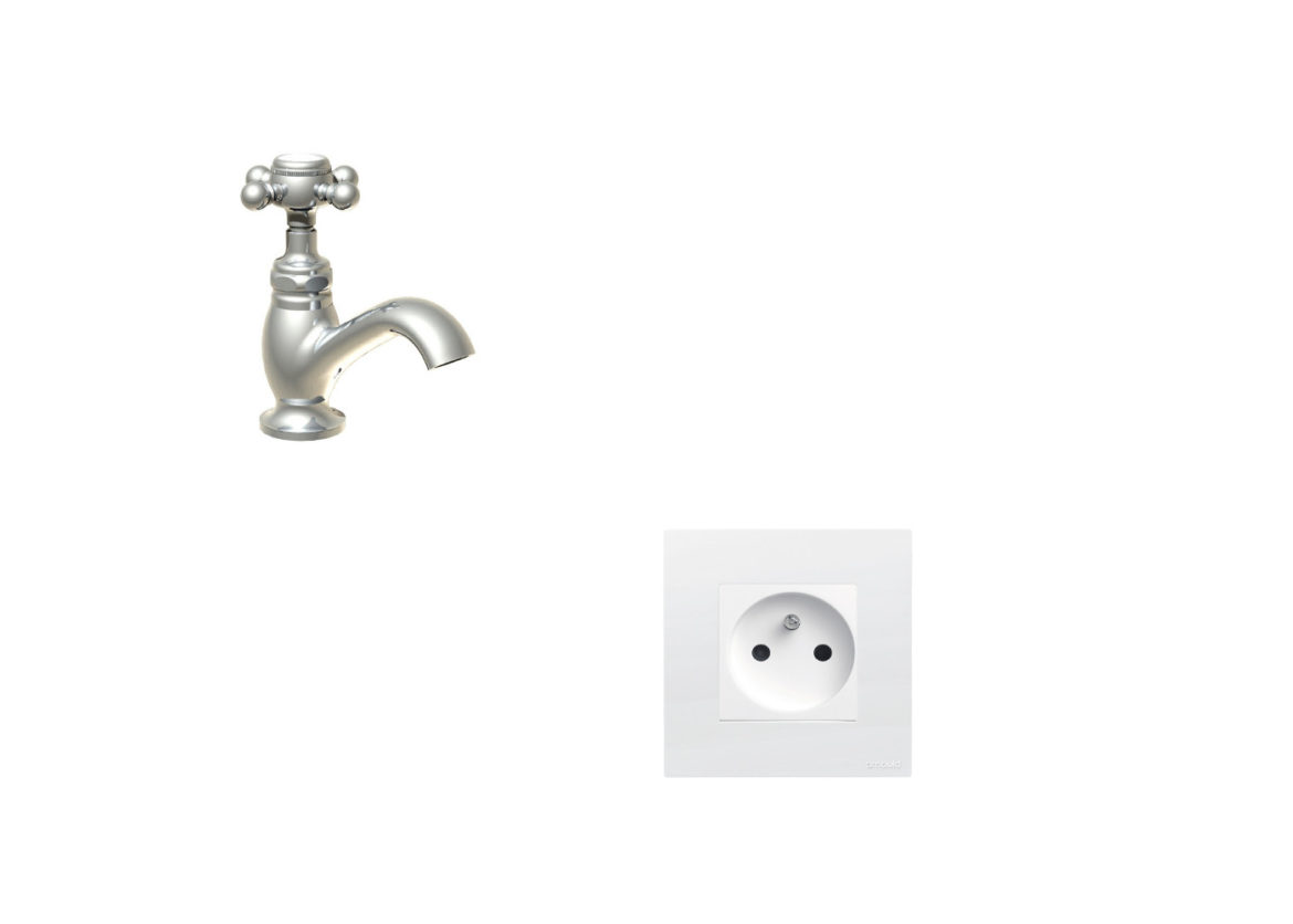 Quelle distance entre prise électrique et lavabo ?