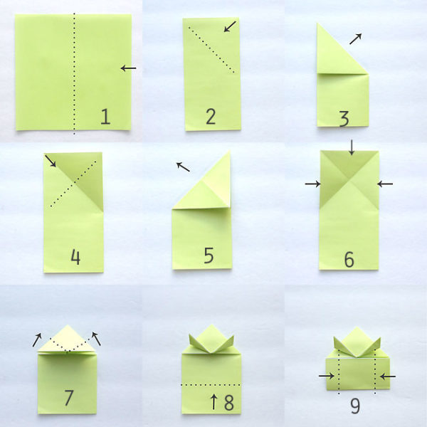 L'origami le plus simple à réaliser avec les enfants et célébrer la journée mondiale de la grenouille en origami 