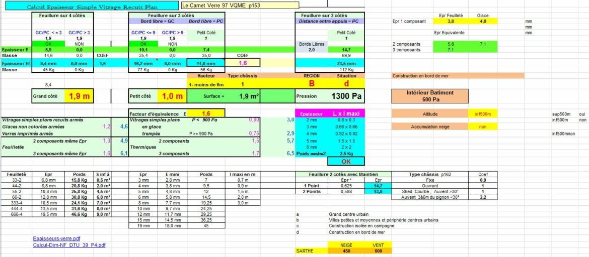 Comment calculer un vitrage ?