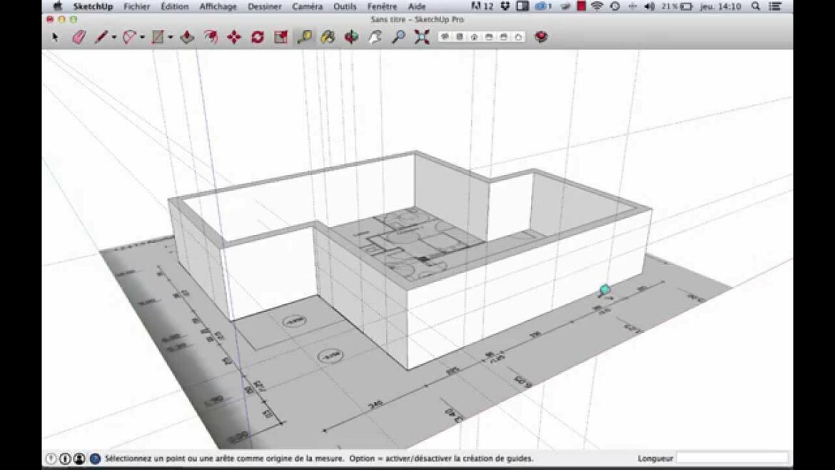 Comment faire un plan 2D avec sketchup ?