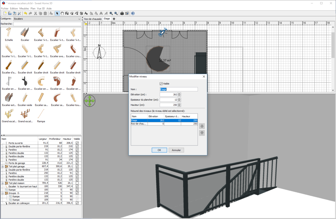 Comment on fait pour mettre un étage sur Sweet Home 3D ?