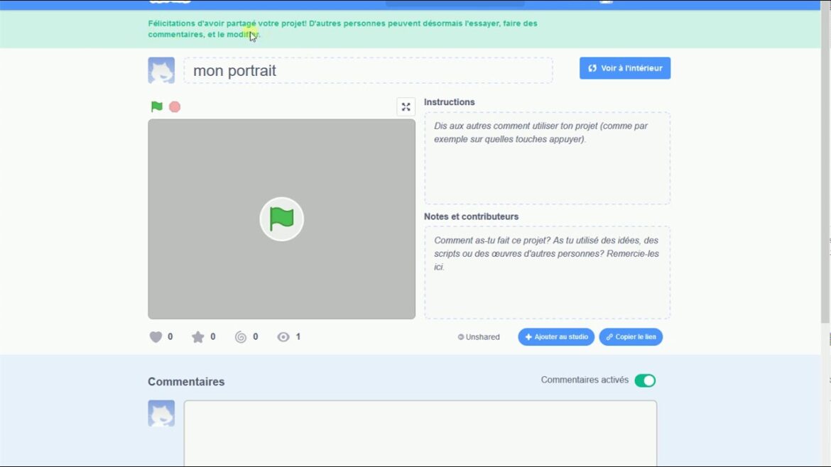Comment partager un projet ?