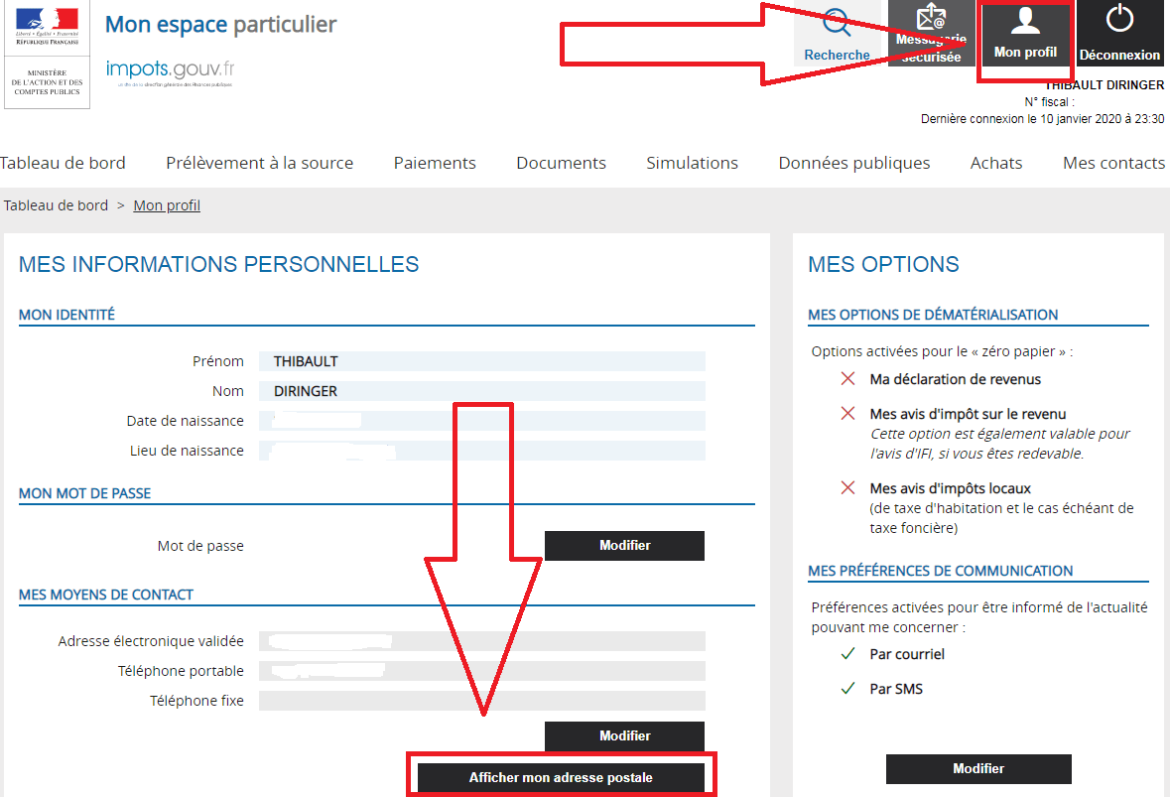 Comment signaler un changement d'adresse aux impôts ?