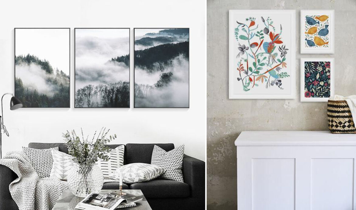 Comment accrocher des photos sur du papier peint ?